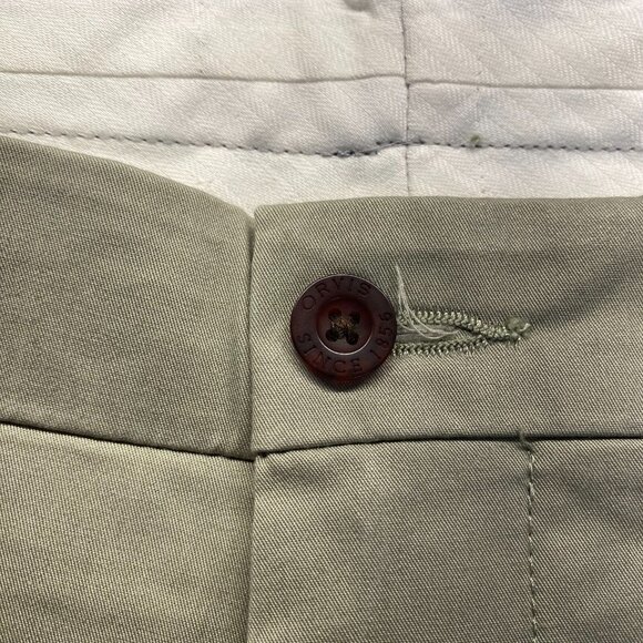 ORVIS Men's Dress Pants Size 34 Green Flat Front,Pockets,Preppy - Picture 14 of 15